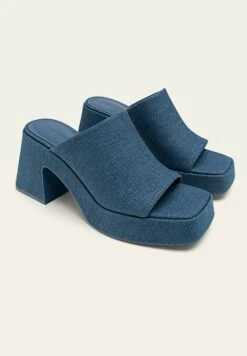 Stradivarius High-Heel - Mules À Talons - Blue -Tamaris Boutique 0ec3896378294624a0b4ff9ad31fabcb