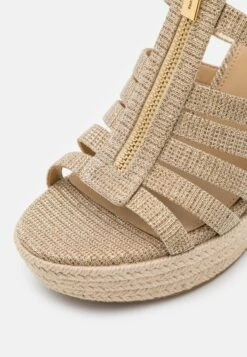 MICHAEL Michael Kors Bradley Wedge - Sandales À Talons Hauts - Pale Gold -Tamaris Boutique 14010198a86d49d89f9d2aade1967dde