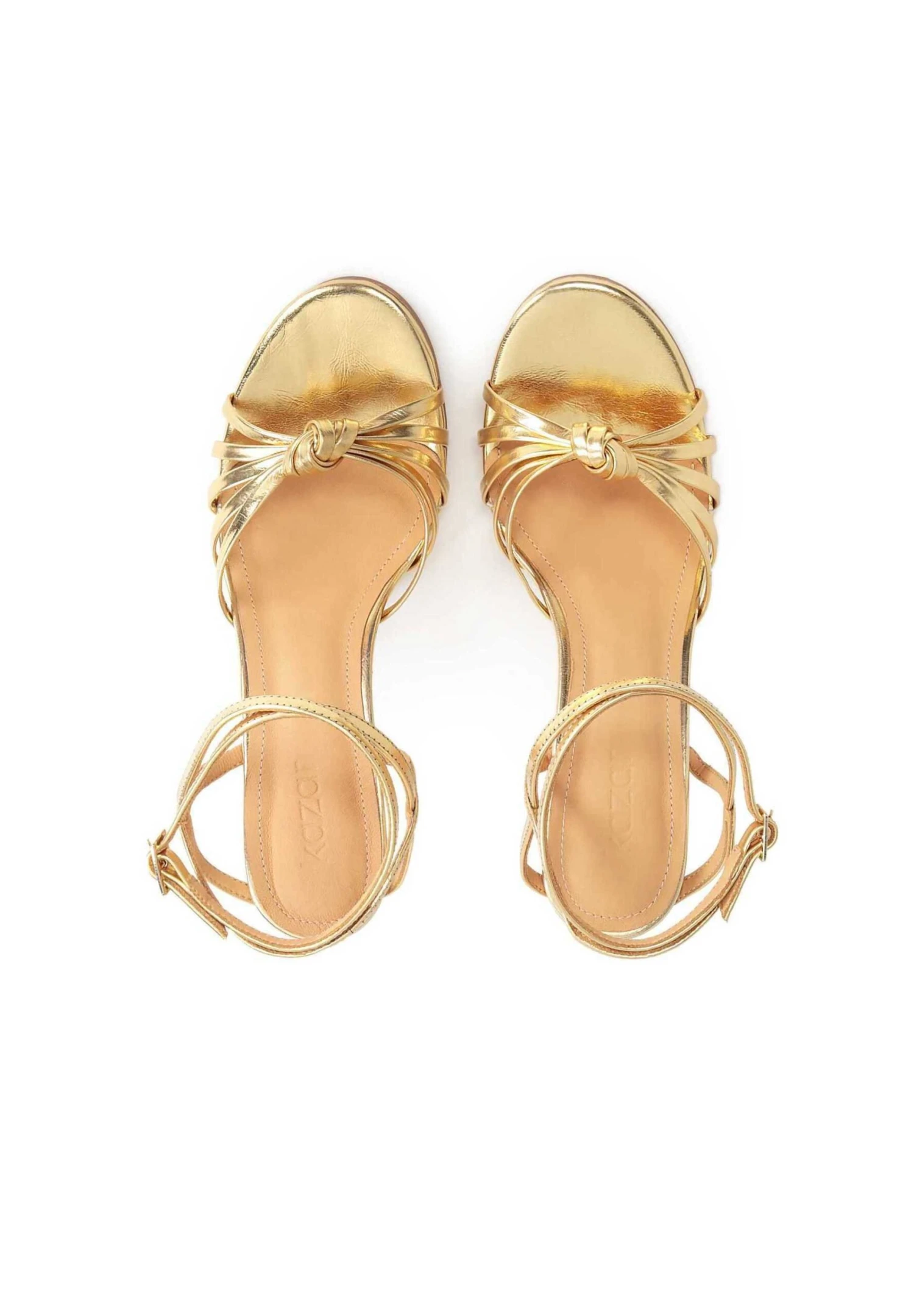 Kazar Diamante-Elegant Sandals With Straps - Sandales À Talons Hauts - Gold 3 Kazar Diamante-Elegant Sandals With Straps - Sandales À Talons Hauts - Gold – Image 3