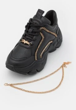 Buffalo Vegan Binary Chain 2.0 - Baskets Basses - Black/Gold -Tamaris Boutique 2dc4b2543f804943b036ae98c65a4508