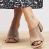 Next Forever Comfort Block Heel Standard - Mules À Talons - Taupe Brown