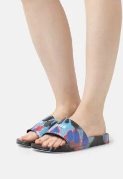MSGM Mules - Black/Blue Tie Dye
