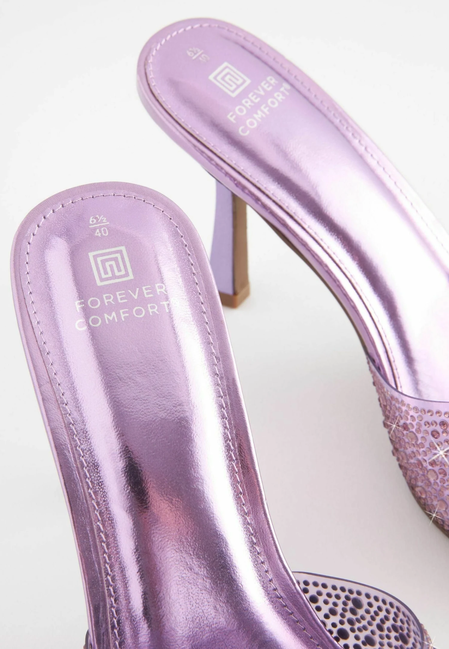 Next Forever Comfort Vinyl Jewel - Mules À Talons - Lilac Purple 4 Next Forever Comfort Vinyl Jewel - Mules À Talons - Lilac Purple – Image 4