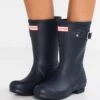 Hunter ORIGINAL Womens Short Boot Vegan - Bottes En Caoutchouc - Navy