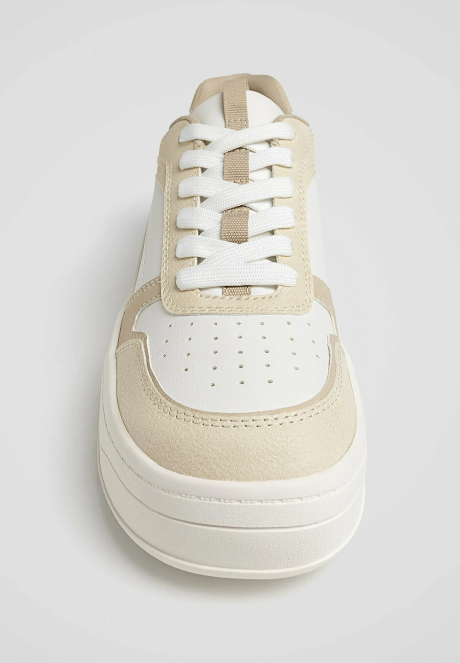 Stradivarius WITH CONTRASTING PIECES - Baskets Basses - White 4 Stradivarius WITH CONTRASTING PIECES - Baskets Basses - White – Image 4