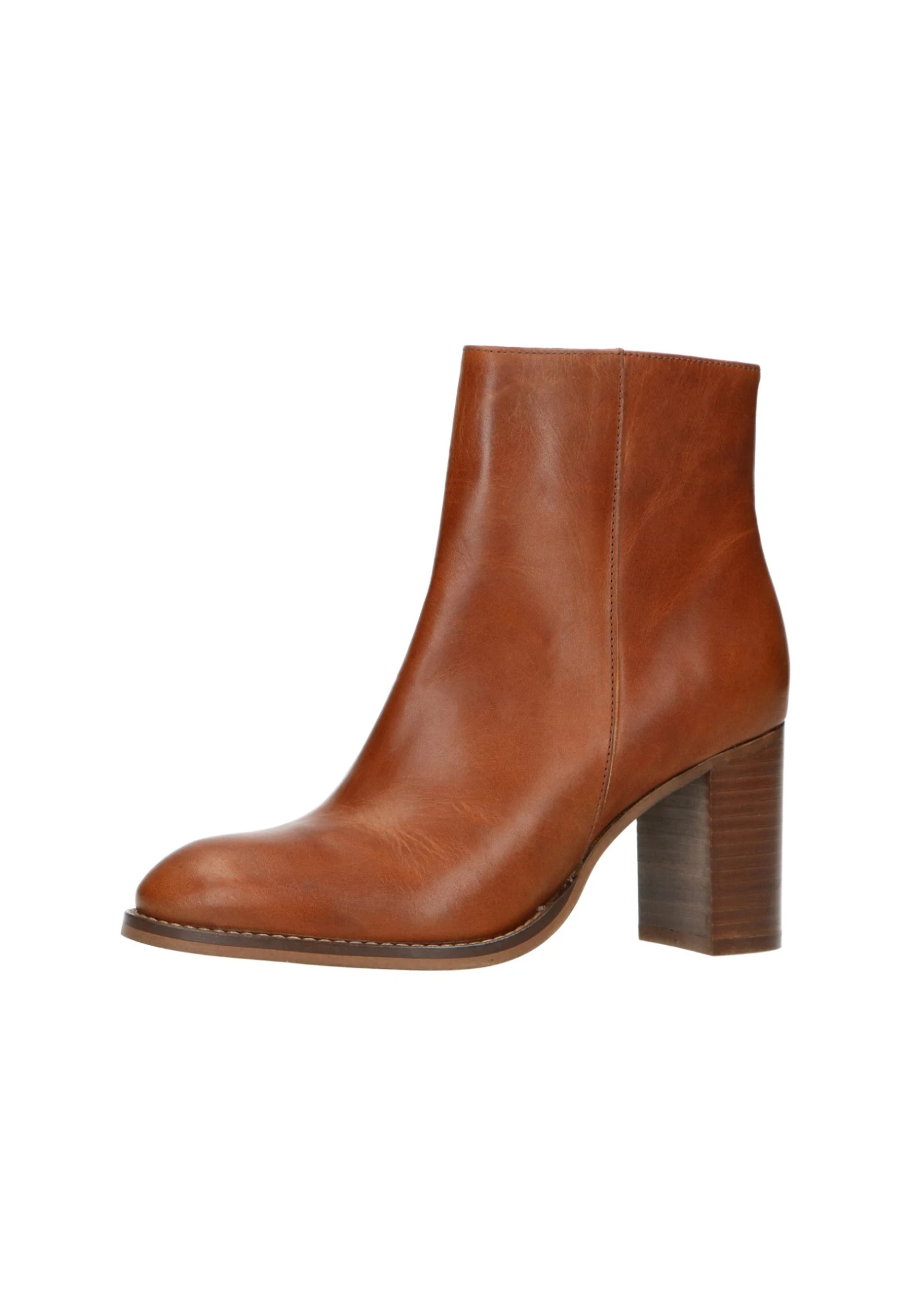 Bottines À Talons Hauts - Cognac 3 Bottines À Talons Hauts - Cognac – Image 3