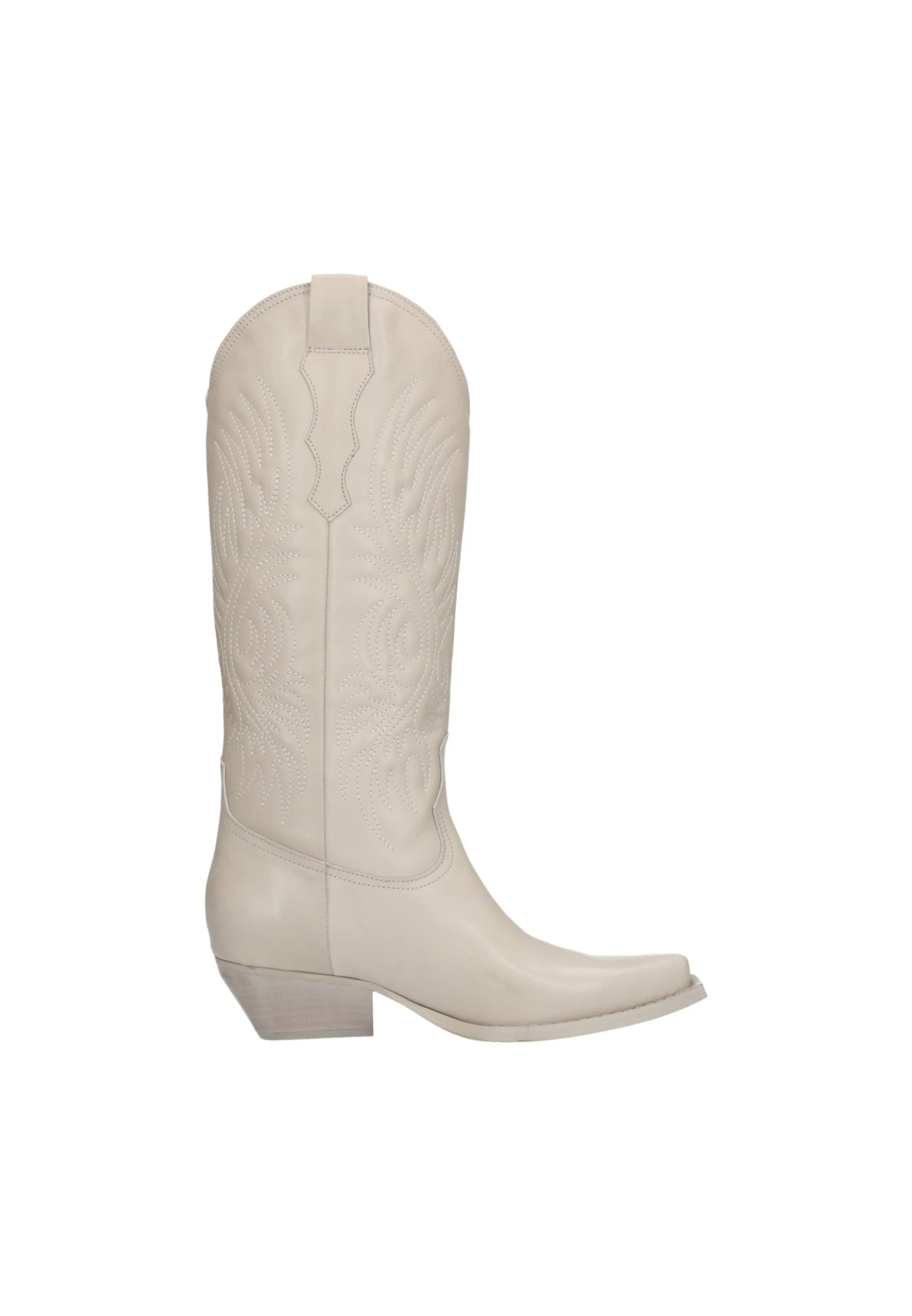 Western Aus Mit Stickerei - Santiags - Off-White 5 Western Aus Mit Stickerei - Santiags - Off-White – Image 5
