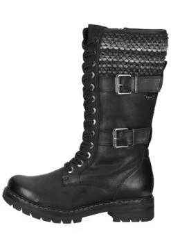 Marco Tozzi Bottes À Lacets - Black Comb