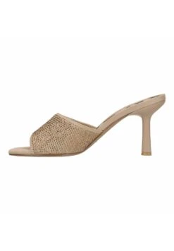 Mit Strass - Mules À Talons - Beige