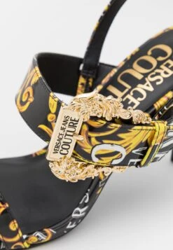 Versace Jeans Couture Sandales À Talons Hauts - Black/Gold -Tamaris Boutique 66c8ed515b6a42ceb7f548cb39437b50