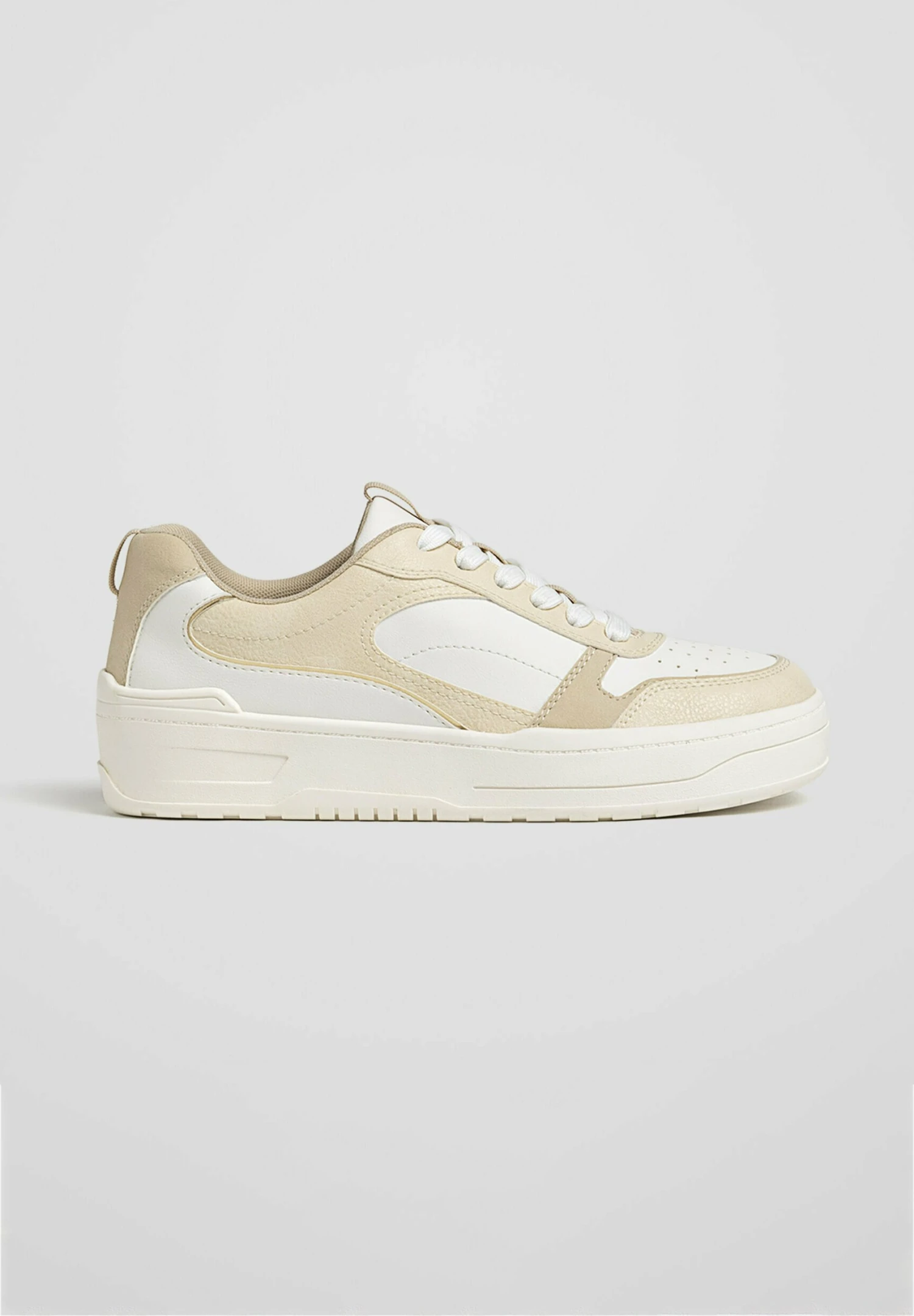 Stradivarius WITH CONTRASTING PIECES - Baskets Basses - White 7 Stradivarius WITH CONTRASTING PIECES - Baskets Basses - White – Image 7