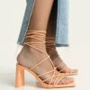 Stradivarius Strappy - Sandales - Orange