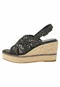 Next Forever Comfort® Macrame Standard - Sandales Compensées - Black