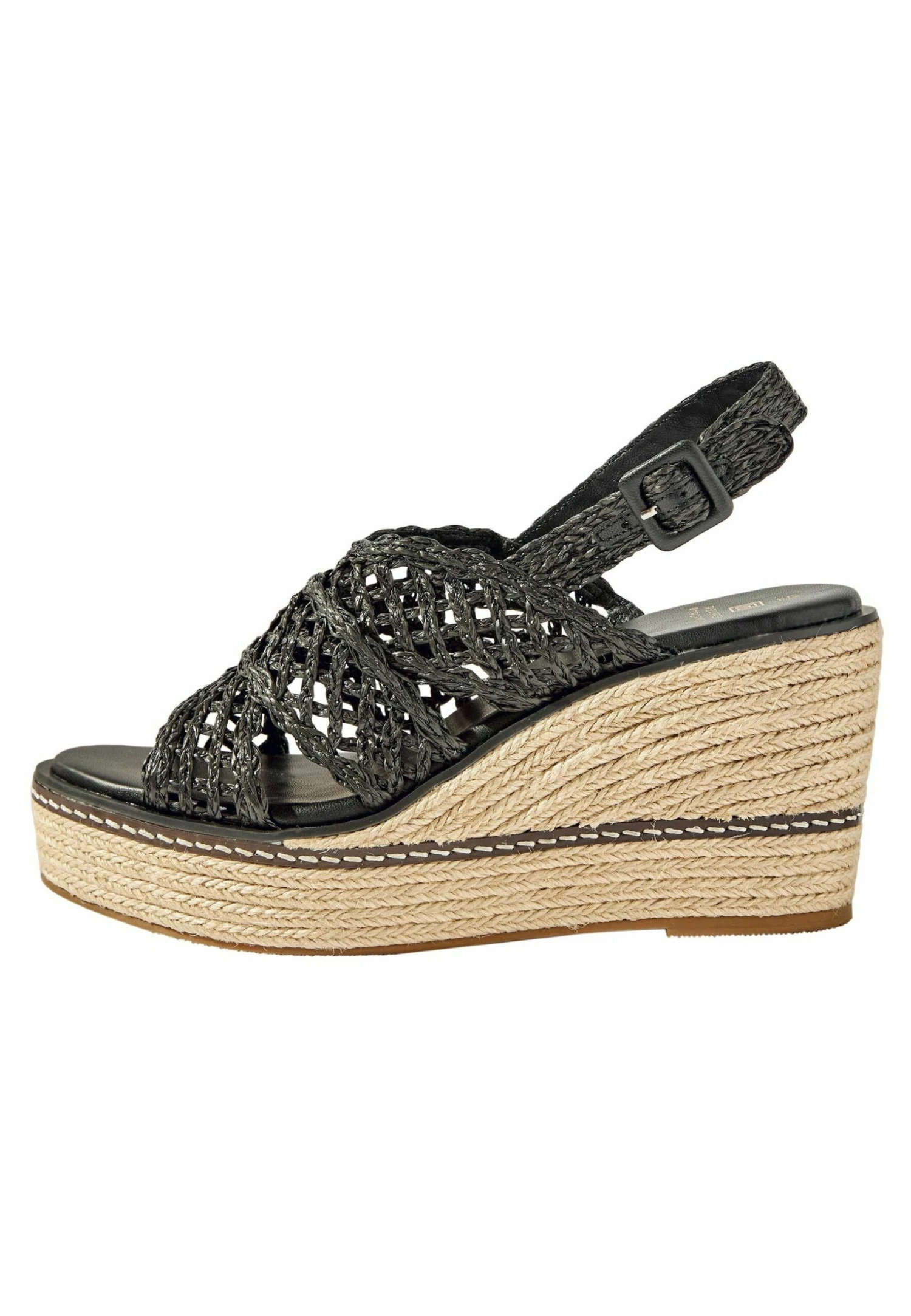 Next Forever Comfort® Macrame Standard - Sandales Compensées - Black 1 Next Forever Comfort® Macrame Standard - Sandales Compensées - Black