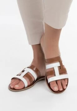 Dreimaster Mules - Kamel/Mehrfarbig