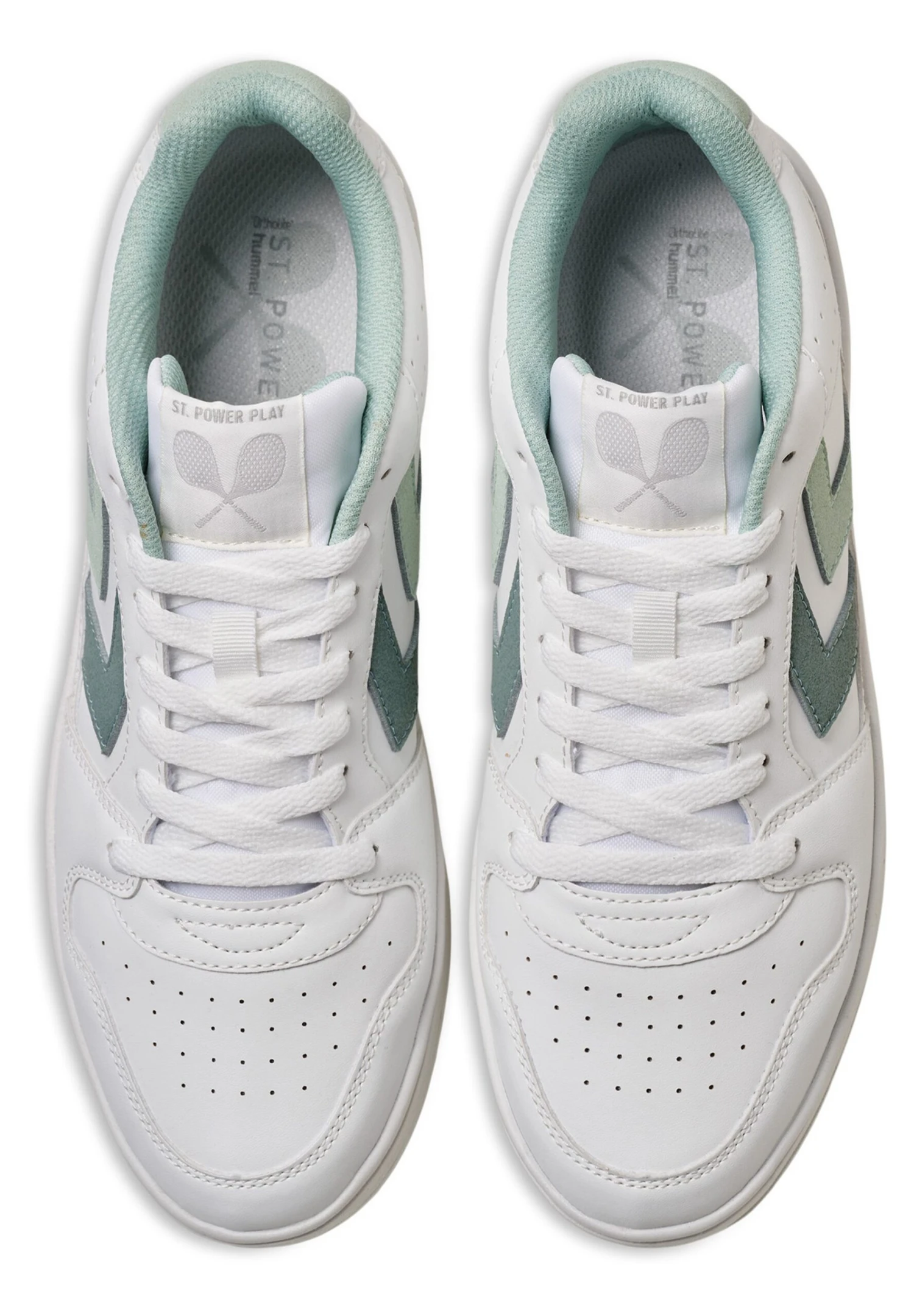 Hummel St Power Play Wmns - Baskets Basses - White/Erayish Green 4 Hummel St Power Play Wmns - Baskets Basses - White/Erayish Green – Image 4