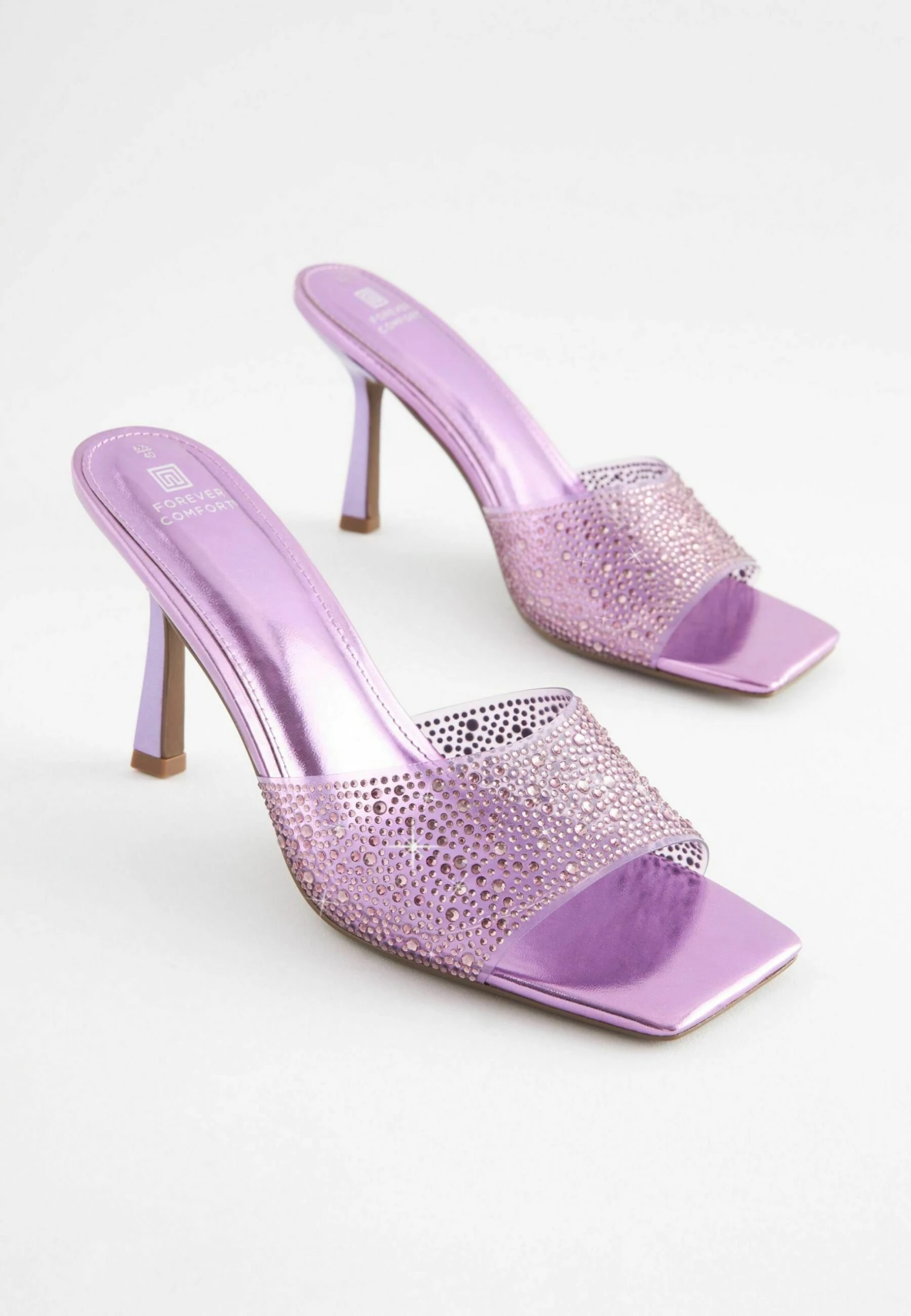 Next Forever Comfort Vinyl Jewel - Mules À Talons - Lilac Purple 2 Next Forever Comfort Vinyl Jewel - Mules À Talons - Lilac Purple – Image 2