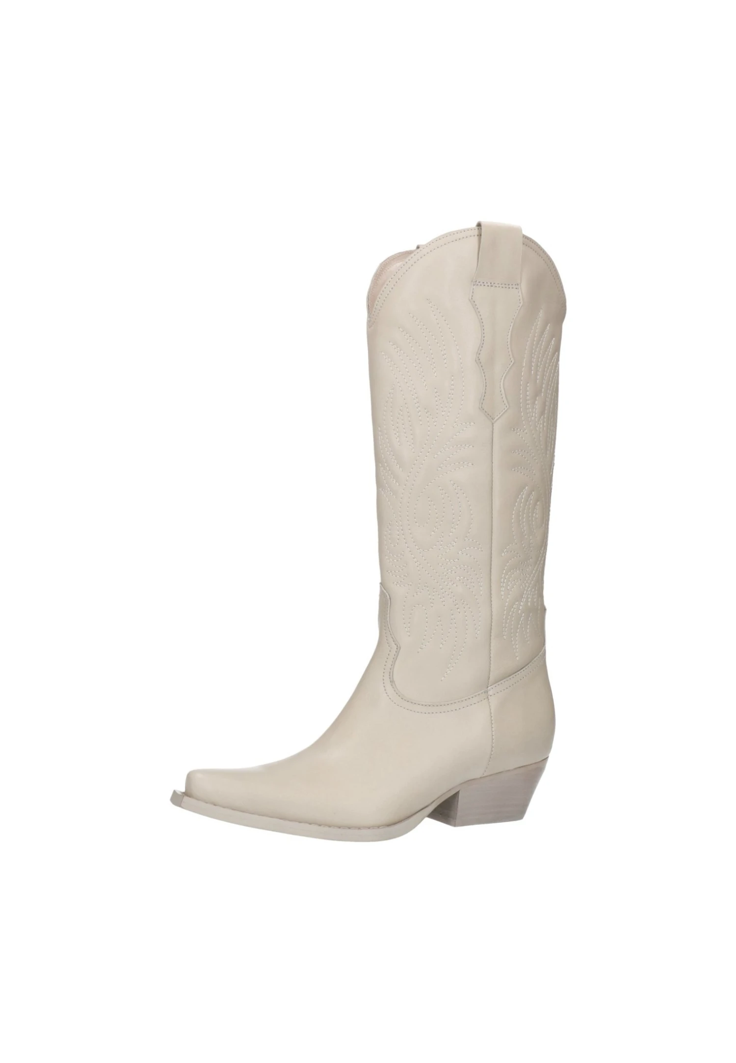 Western Aus Mit Stickerei - Santiags - Off-White 2 Western Aus Mit Stickerei - Santiags - Off-White – Image 2