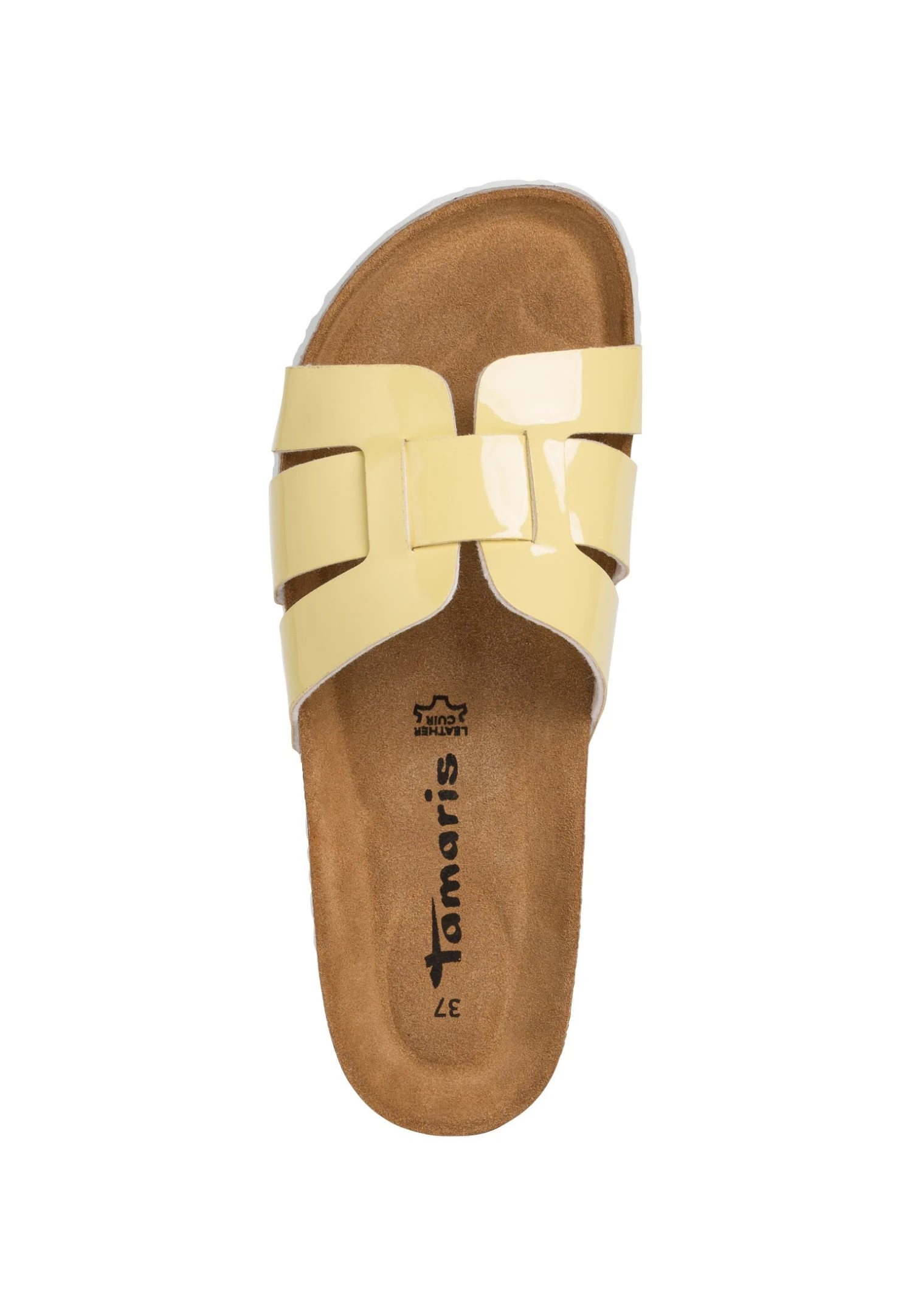 Tamaris Mules - Soft Lemon Pat 4 Tamaris Mules - Soft Lemon Pat – Image 4