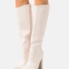 Bottes À Talons Hauts - Beige